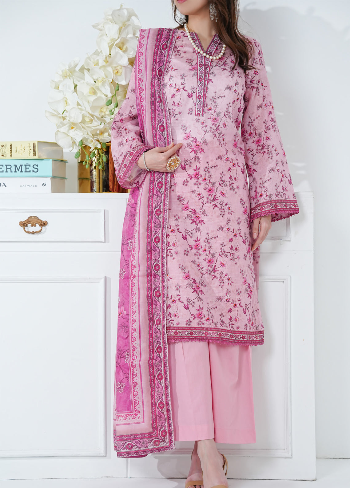 Shahkar By VS Textile Printed Bana Dora Lawn 3 Piece Unstitched Suit VS26SBDLV2 D-829 Shahkar By VS Textile Printed Bana Dora Lawn 3 Piece Unstitched Suit VS26SBDLV2 D-829