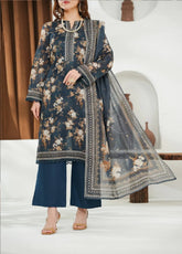Shahkar By VS Textile Printed Slub Lawn 3 Piece Unstitched Suit VS26SPSLV1 D-820