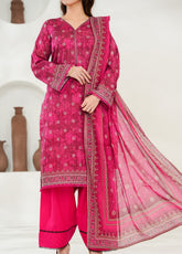 Shahkar By VS Textile Printed Slub Lawn 3 Piece Unstitched Suit VS26SPSLV1 D-823