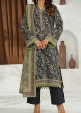 Shahkar By VS Textile Printed Slub Lawn 3 Piece Unstitched Suit VS26SPSLV1 D-824