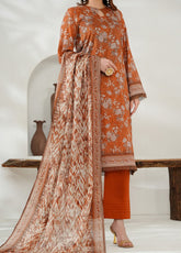 Shahkar By VS Textile Printed Slub Lawn 3 Piece Unstitched Suit VS26SPSLV1 D-825