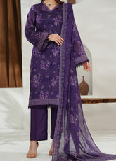 Shahkar By VS Textile Printed Slub Lawn 3 Piece Unstitched Suit VS26SPSLV1 D-826