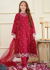 Shanzey Embroidered Chiffon Suits Stitched 3 Piece For Girls - S25MEF SHK-4012