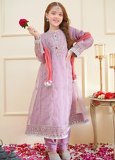 Shanzey Embroidered Chiffon Suits Stitched 3 Piece For Girls - S25MEF SHK-4013