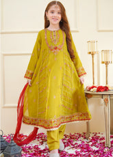 Shanzey Embroidered Chiffon Suits Stitched 3 Piece For Girls - S25MEF SHK-4014