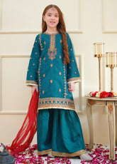 Shanzey Embroidered Chiffon Suits Stitched 3 Piece For Girls - S25MEF SHK-4015