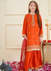 Shanzey Embroidered Chiffon Suits Stitched 3 Piece For Girls - S25MEF SHK-4016