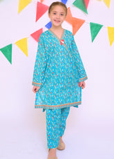 Shanzey Printed Lawn Suits Stitched 2 Piece For Girls - S25EML SHK-4313