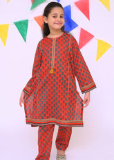 Shanzey Printed Lawn Suits Stitched 2 Piece For Girls - S25EML SHK-4314