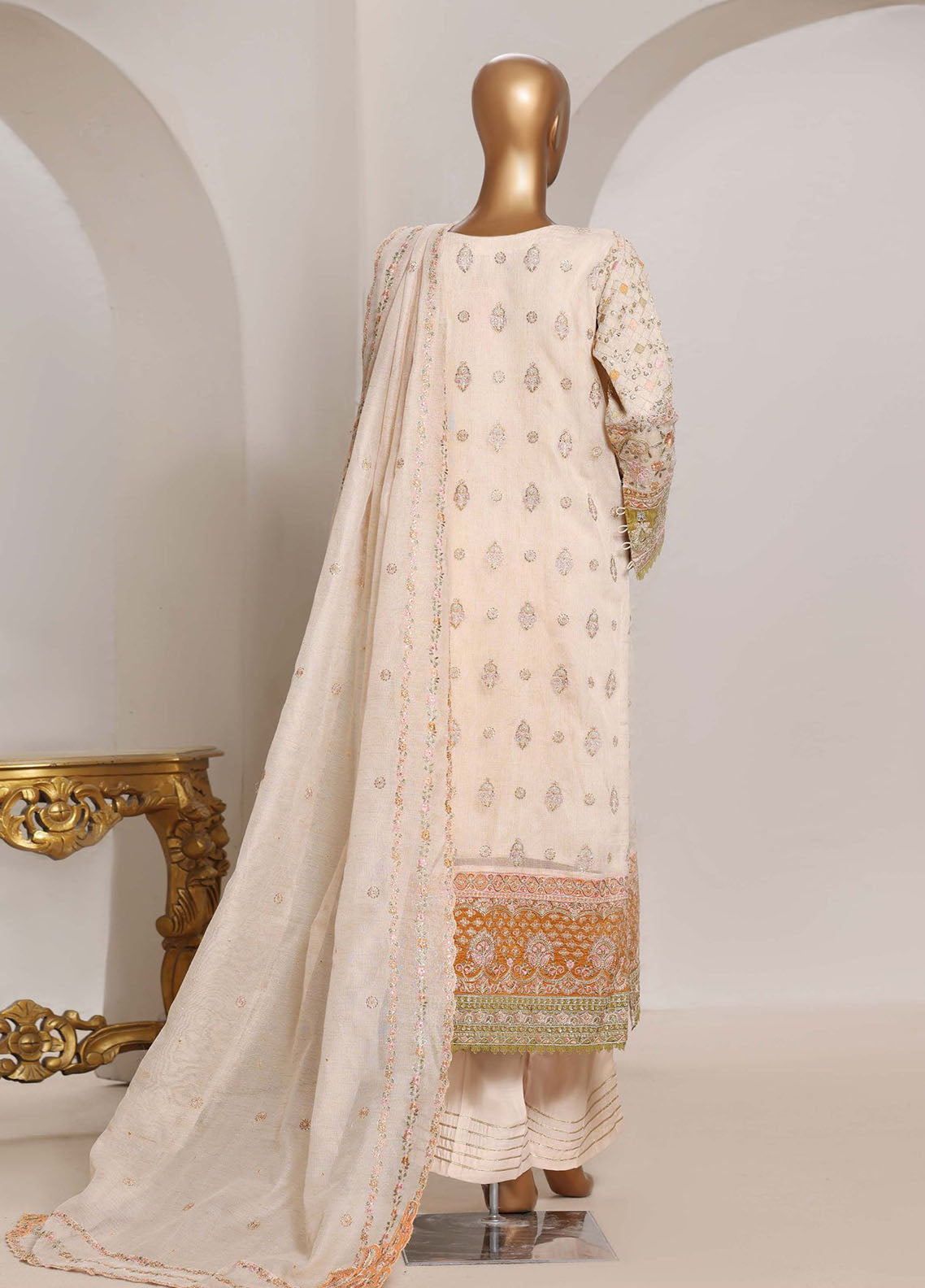 Sheer By HZ Textile Embrodered Lorex Khaadi Net 3 Piece Stitched Suit HZ26PD1 D-232-IV Sheer By HZ Textile Embrodered Lorex Khaadi Net 3 Piece Stitched Suit HZ26PD1 D-232-IV