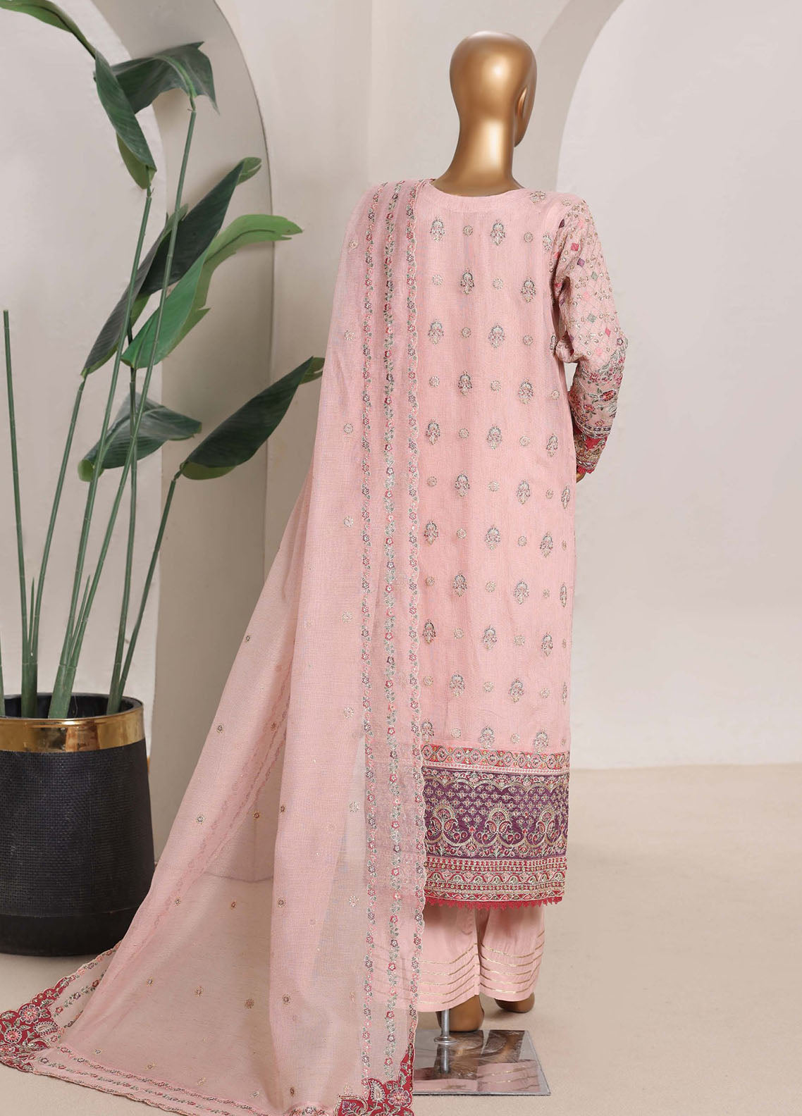 Sheer By HZ Textile Embrodered Lorex Khaadi Net 3 Piece Stitched Suit HZ26PD1 D-232-TPK Sheer By HZ Textile Embrodered Lorex Khaadi Net 3 Piece Stitched Suit HZ26PD1 D-232-TPK