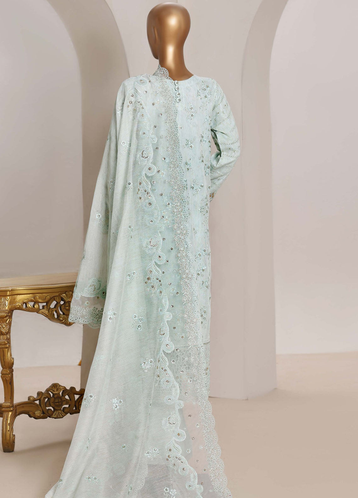 Sheer By HZ Textile Embrodered Lorex Khaadi Net 3 Piece Stitched Suit HZ26PD1 D-233-AQ Sheer By HZ Textile Embrodered Lorex Khaadi Net 3 Piece Stitched Suit HZ26PD1 D-233-AQ