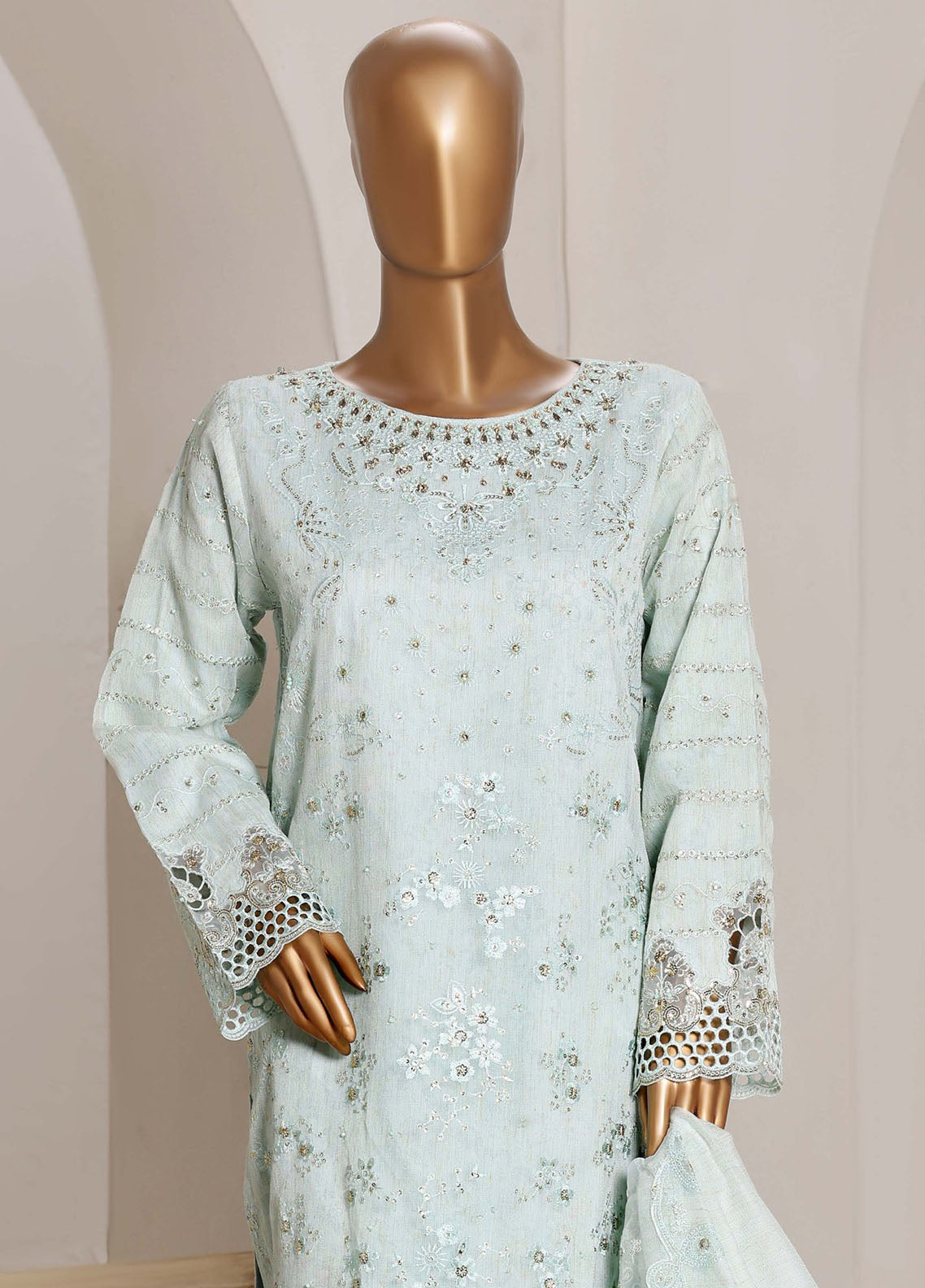 Sheer By HZ Textile Embrodered Lorex Khaadi Net 3 Piece Stitched Suit HZ26PD1 D-233-AQ Sheer By HZ Textile Embrodered Lorex Khaadi Net 3 Piece Stitched Suit HZ26PD1 D-233-AQ