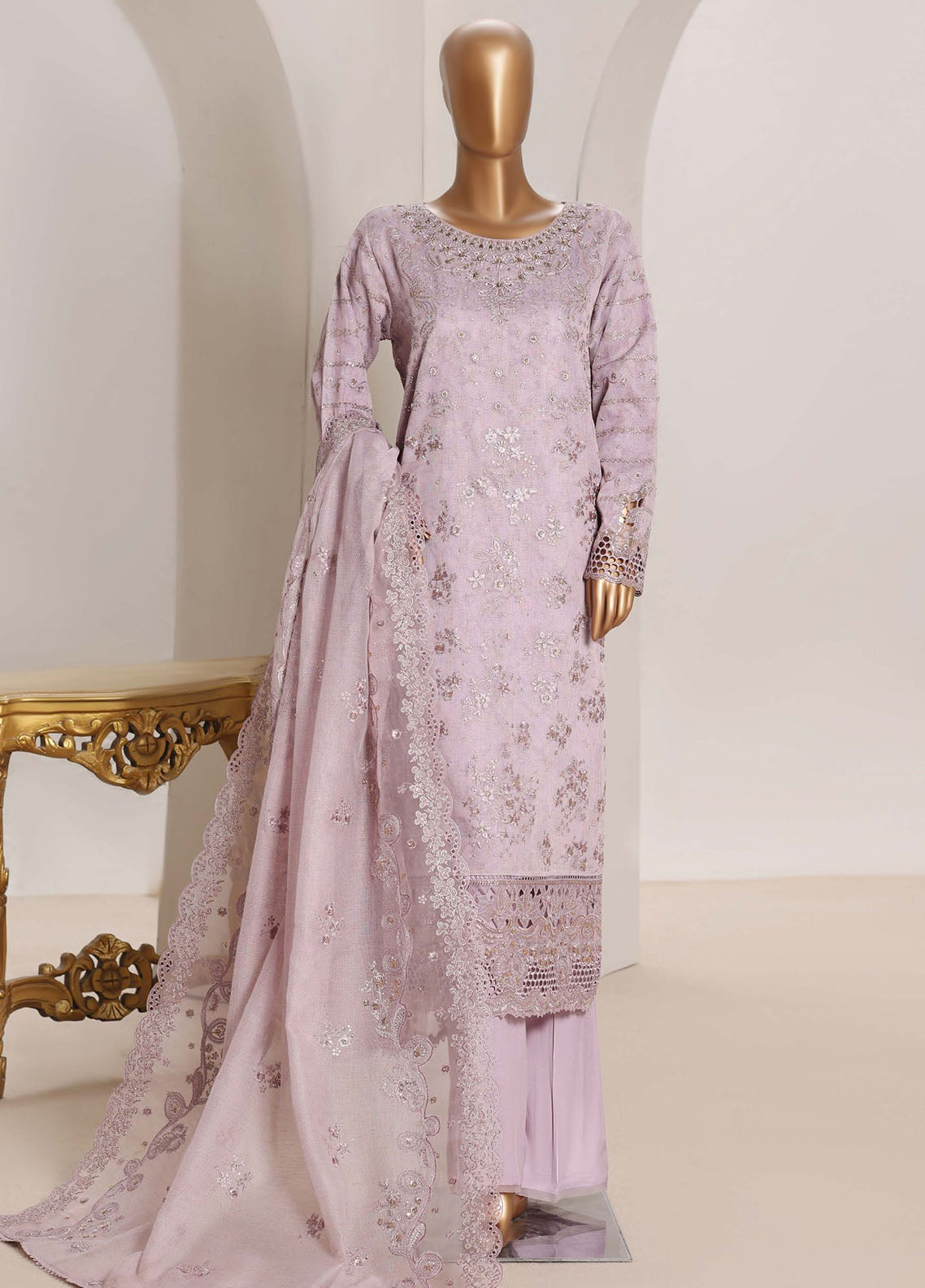 Sheer By HZ Textile Embrodered Lorex Khaadi Net 3 Piece Stitched Suit HZ26PD1 D-233-PL Sheer By HZ Textile Embrodered Lorex Khaadi Net 3 Piece Stitched Suit HZ26PD1 D-233-PL