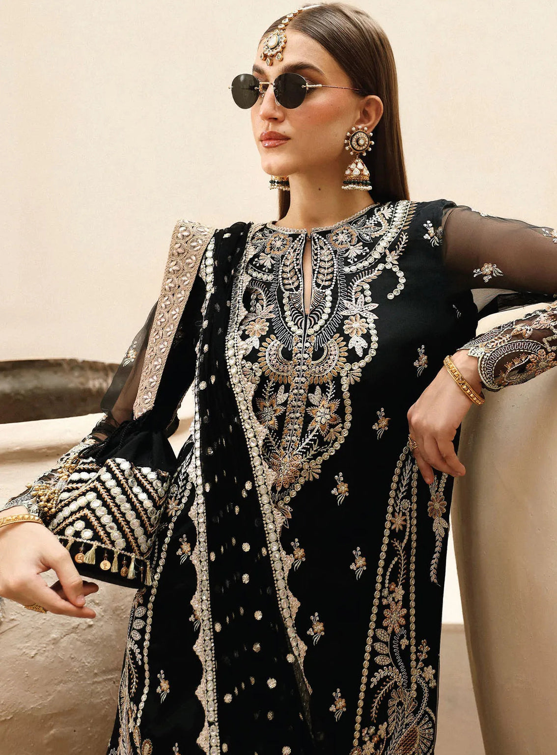 Shehnai By Afrozeh Embroidered Organza Suits Unstitched 3 Piece - AF24SW AFS-24-03 RESHMA Shehnai By Afrozeh Embroidered Organza Suits Unstitched 3 Piece - AF24SW AFS-24-03 RESHMA