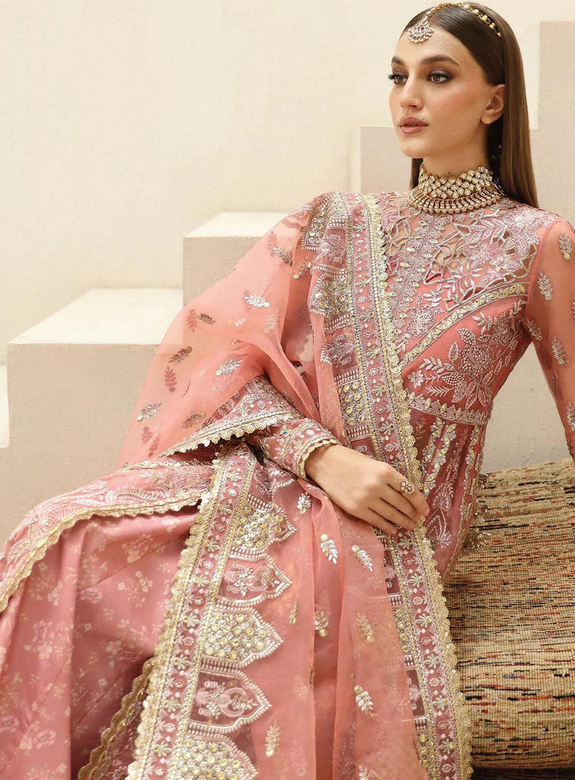 Shehnai By Afrozeh Embroidered Organza Suits Unstitched 3 Piece - AF24SW AFS-24-05 SHAHPARA Shehnai By Afrozeh Embroidered Organza Suits Unstitched 3 Piece - AF24SW AFS-24-05 SHAHPARA