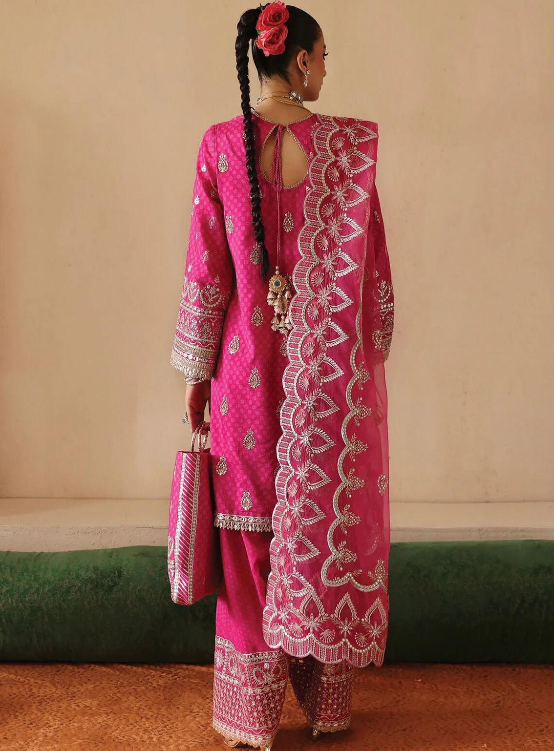 Shehnai By Afrozeh Embroidered Raw Silk Suits Unstitched 3 Piece - AF24SW AFS-24-06 YASMIN Shehnai By Afrozeh Embroidered Raw Silk Suits Unstitched 3 Piece - AF24SW AFS-24-06 YASMIN