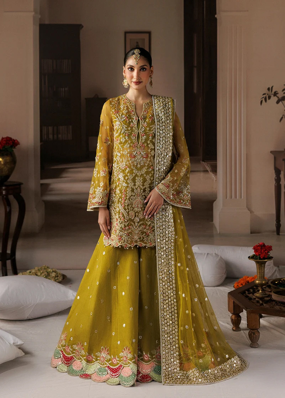 Shehnai By Afrozeh Embroidered Organza 3 Piece Unstitched Suit AF26SWF D-AFR-0152 ZARMINAY Shehnai By Afrozeh Embroidered Organza 3 Piece Unstitched Suit AF26SWF D-AFR-0152 ZARMINAY