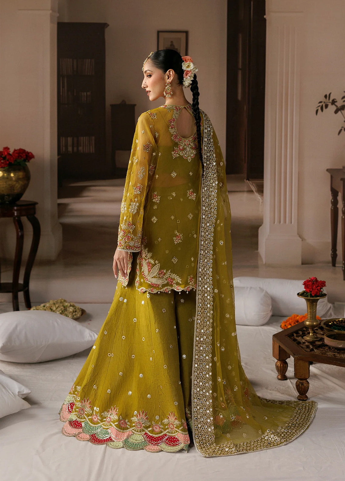 Shehnai By Afrozeh Embroidered Organza 3 Piece Unstitched Suit AF26SWF D-AFR-0152 ZARMINAY Shehnai By Afrozeh Embroidered Organza 3 Piece Unstitched Suit AF26SWF D-AFR-0152 ZARMINAY
