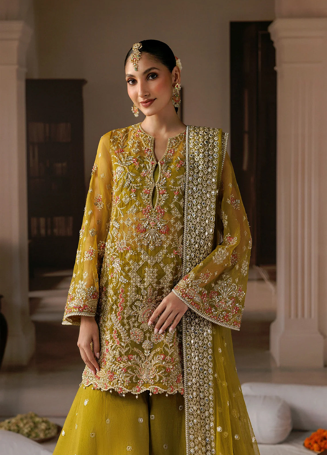 Shehnai By Afrozeh Embroidered Organza 3 Piece Unstitched Suit AF26SWF D-AFR-0152 ZARMINAY Shehnai By Afrozeh Embroidered Organza 3 Piece Unstitched Suit AF26SWF D-AFR-0152 ZARMINAY