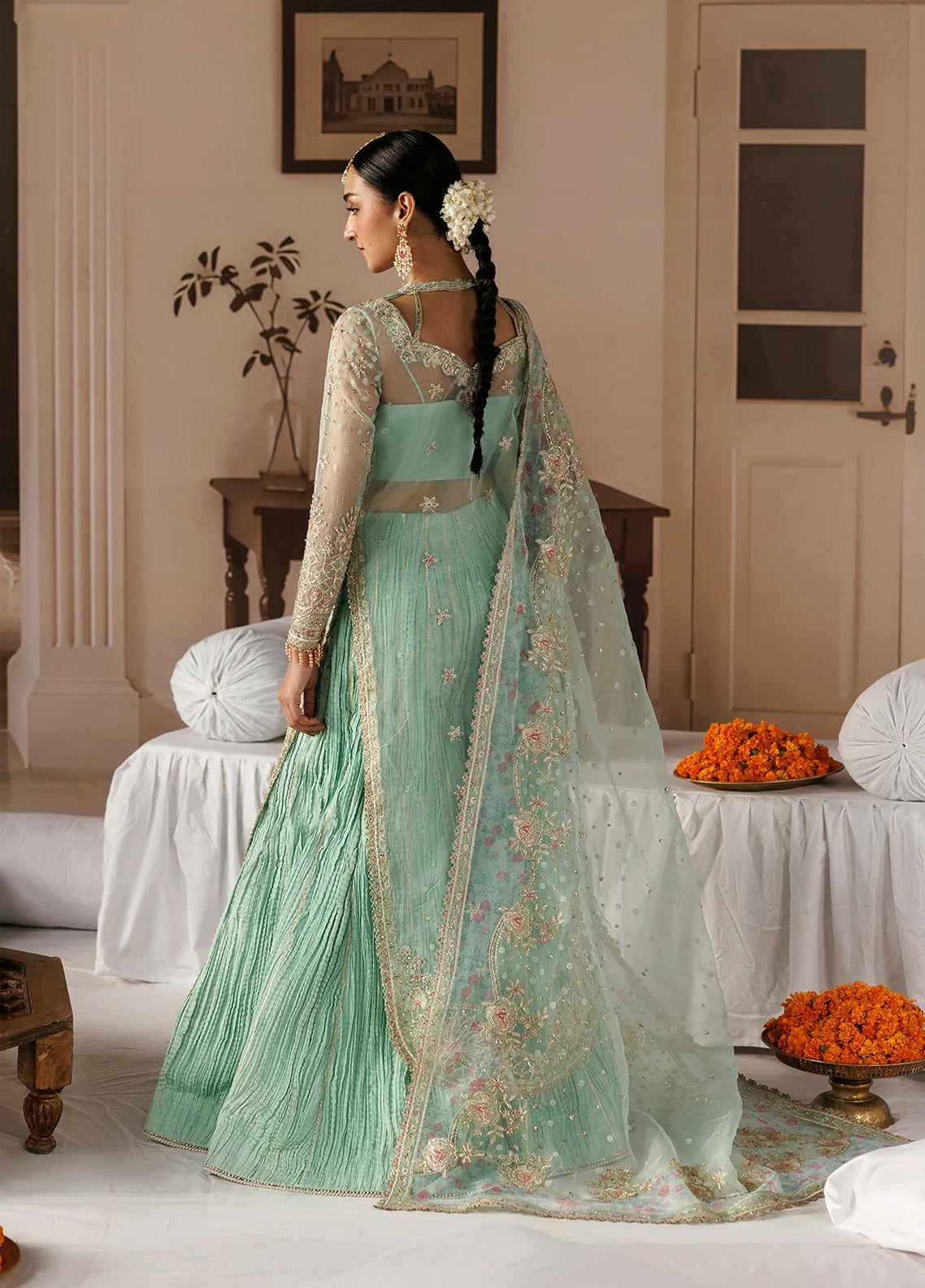 Shehnai By Afrozeh Embroidered Organza 3 Piece Unstitched Suit AF26SWF D-AFR-0158 DASTOOR Shehnai By Afrozeh Embroidered Organza 3 Piece Unstitched Suit AF26SWF D-AFR-0158 DASTOOR