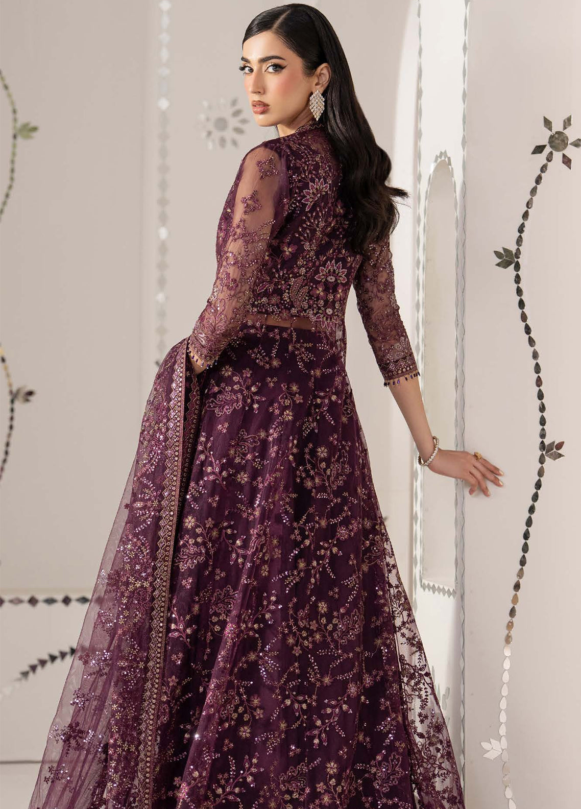 Shehnai By Lavish Premium Formal Embroidered Organza 3 Piece Unstitched Suit LP26SFL D-SH-08 RAQS-E-GUL Shehnai By Lavish Premium Formal Embroidered Organza 3 Piece Unstitched Suit LP26SFL D-SH-08 RAQS-E-GUL