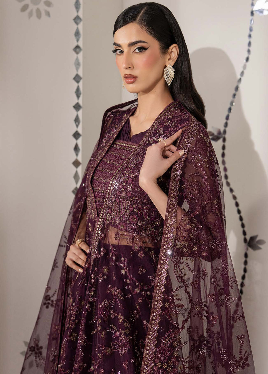 Shehnai By Lavish Premium Formal Embroidered Organza 3 Piece Unstitched Suit LP26SFL D-SH-08 RAQS-E-GUL Shehnai By Lavish Premium Formal Embroidered Organza 3 Piece Unstitched Suit LP26SFL D-SH-08 RAQS-E-GUL