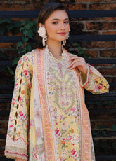 Shezlin By Aabyaan Chikankari Lawn 3 Piece Unstitched Suit ABY26SCEE D-AV-09 ZEHRAAYE