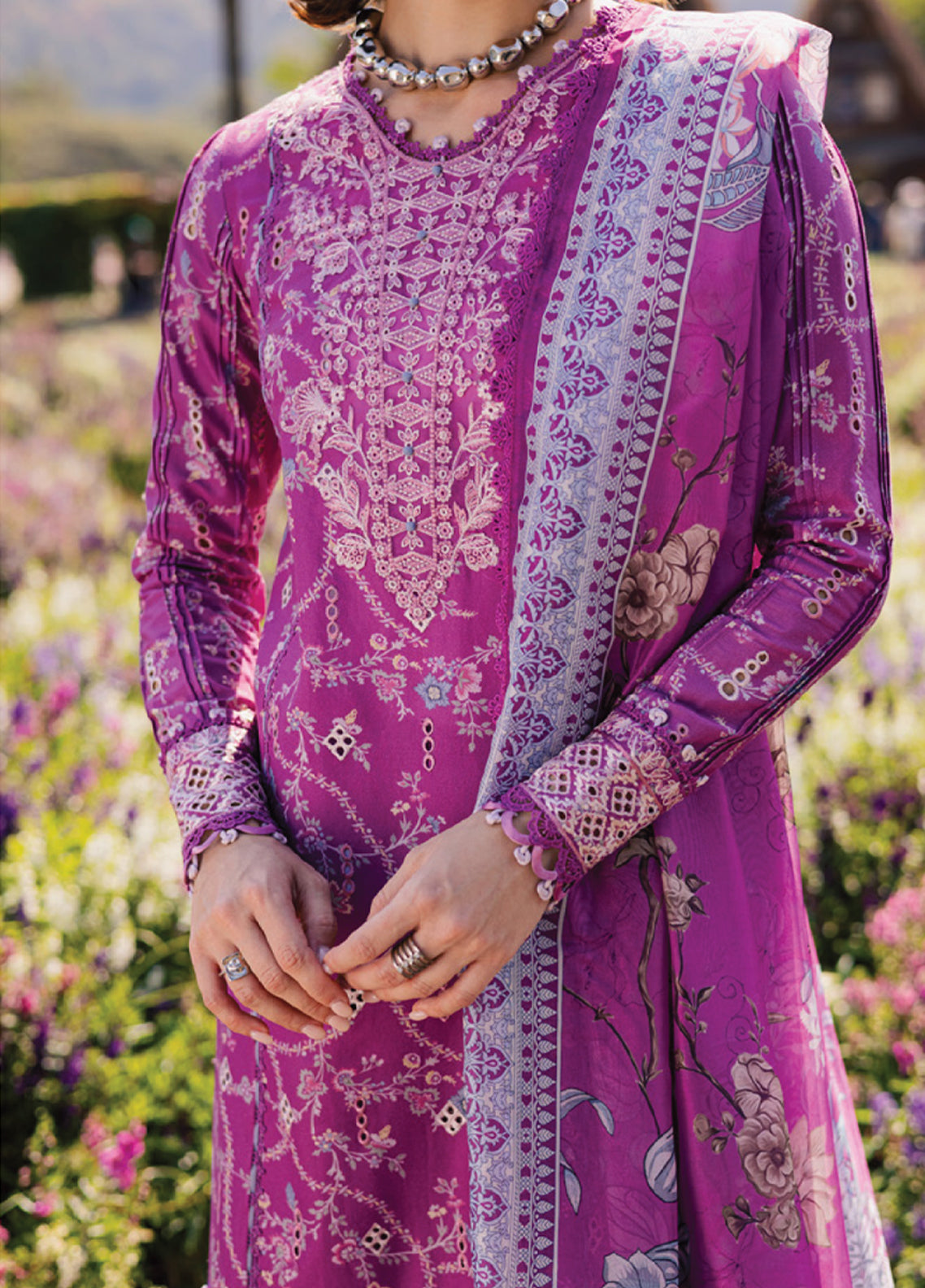 Shezlin By Aabyaan Chikankari Lawn 3 Piece Unstitched Suit ABY26SCEE D-AV-11 ZARQAA Shezlin By Aabyaan Chikankari Lawn 3 Piece Unstitched Suit ABY26SCEE D-AV-11 ZARQAA