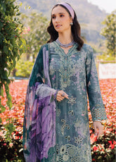 Shezlin By Aabyaan Chikankari Lawn 3 Piece Unstitched Suit ABY26SCEE D-AV-12 MEHRVEEN