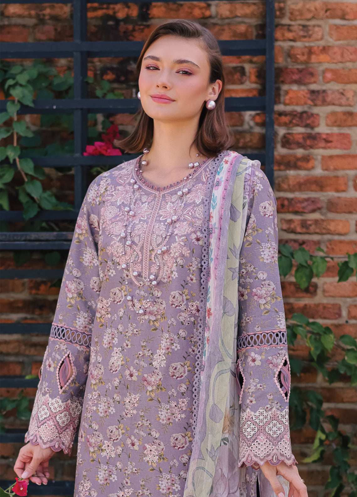 Shezlin By Aabyaan Chikankari Lawn 3 Piece Unstitched Suit ABY26SCEE D-AV-13 RAAHEEN Shezlin By Aabyaan Chikankari Lawn 3 Piece Unstitched Suit ABY26SCEE D-AV-13 RAAHEEN