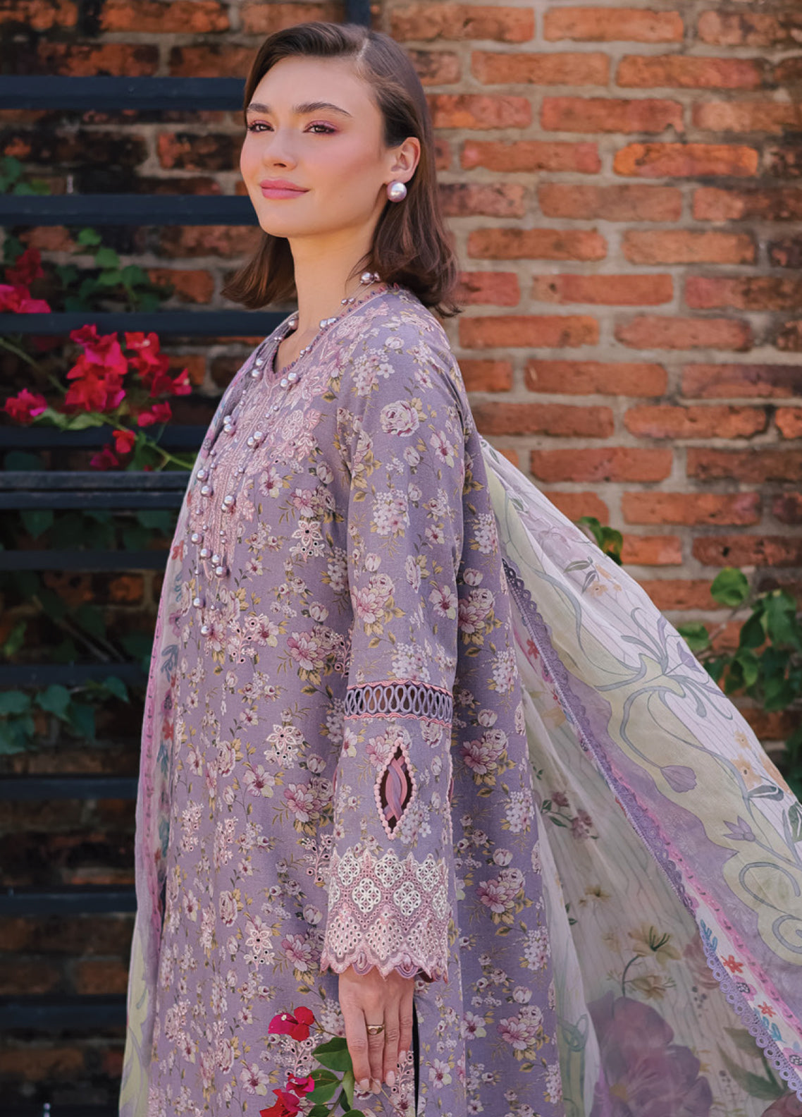 Shezlin By Aabyaan Chikankari Lawn 3 Piece Unstitched Suit ABY26SCEE D-AV-13 RAAHEEN Shezlin By Aabyaan Chikankari Lawn 3 Piece Unstitched Suit ABY26SCEE D-AV-13 RAAHEEN