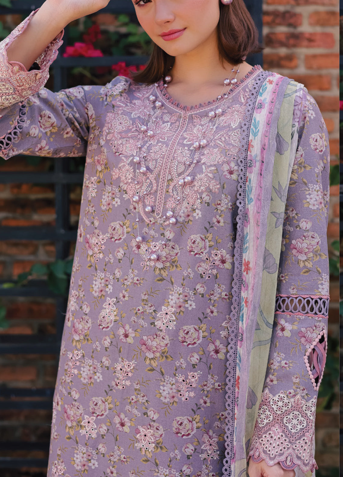 Shezlin By Aabyaan Chikankari Lawn 3 Piece Unstitched Suit ABY26SCEE D-AV-13 RAAHEEN Shezlin By Aabyaan Chikankari Lawn 3 Piece Unstitched Suit ABY26SCEE D-AV-13 RAAHEEN