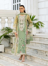 Signature By Elaf Embroidered Lawn 3 Piece Unstitched Suit EF26SElV2 D-1A ELARA