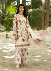 Signature By Elaf Embroidered Lawn 3 Piece Unstitched Suit EF26SElV2 D-4A CLAIRE