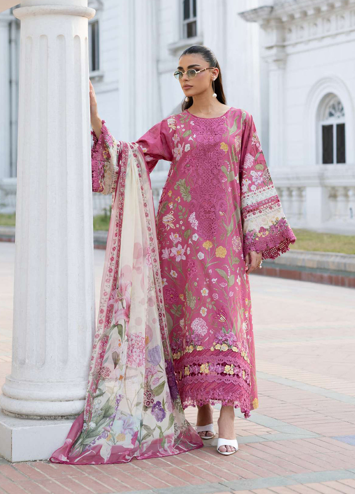 Signature By Elaf Embroidered Lawn 3 Piece Unstitched Suit EF26SElV2 D-5B DELILAH Signature By Elaf Embroidered Lawn 3 Piece Unstitched Suit EF26SElV2 D-5B DELILAH