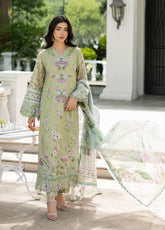 Signature By Elaf Embroidered Lawn 3 Piece Unstitched Suit EF26SElV2 D-6A JADE