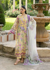 Signature By Elaf Embroidered Lawn 3 Piece Unstitched Suit EF26SElV2 D-7A STELLA