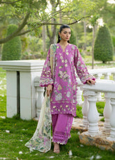 Signature By Elaf Embroidered Lawn 3 Piece Unstitched Suit EF26SElV2 D-7B KIARA