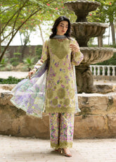 Signature By Elaf Embroidered Lawn 3 Piece Unstitched Suit EF26SElV2 D-8A OLIVIA