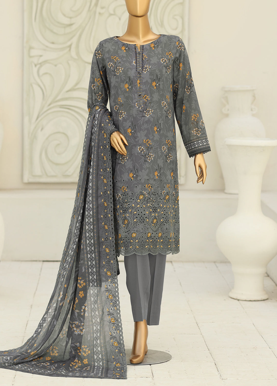 Signature By HZ Textile Premium Embroidered Lawn 3 Piece Unstitched Suit HZ26DEL D-PSE-1228 Signature By HZ Textile Premium Embroidered Lawn 3 Piece Unstitched Suit HZ26DEL D-PSE-1228