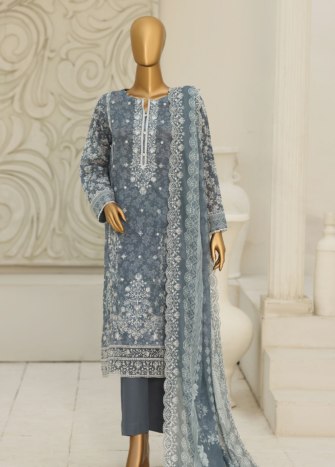 Signature By HZ Textile Premium Embroidered Lawn 3 Piece Unstitched Suit HZ26DEL D-PSE-1233 Signature By HZ Textile Premium Embroidered Lawn 3 Piece Unstitched Suit HZ26DEL D-PSE-1233