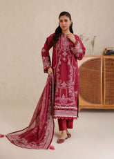 Signature By Zellbury Embroidered Lawn 3 Piece Unstitched Suit WUS26E30655