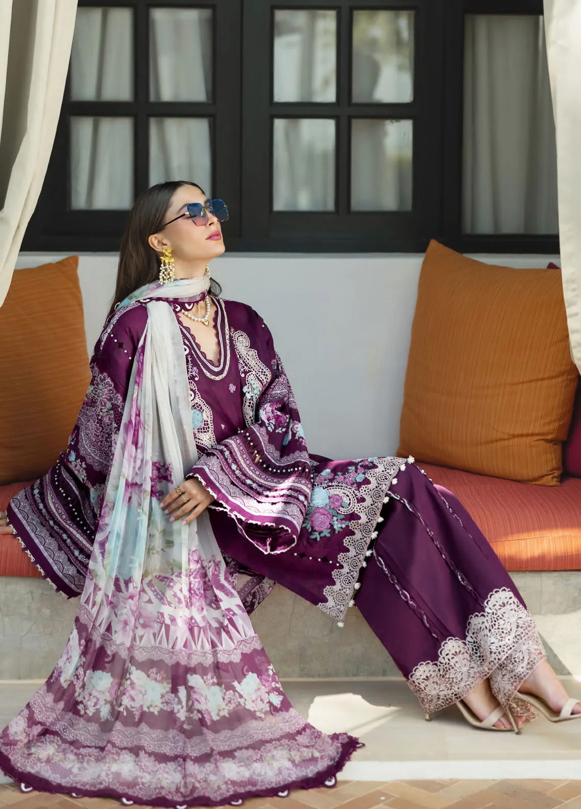Signature by Elaf Embroidered Lawn Suits Unstitched 3 Piece - EF25EL 6B AZOTIC Signature by Elaf Embroidered Lawn Suits Unstitched 3 Piece - EF25EL 6B AZOTIC