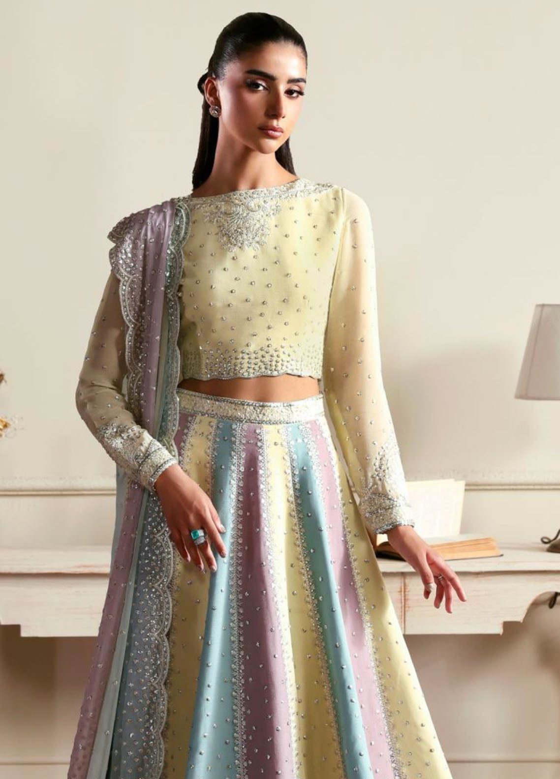 Siraya By Zarif Formal Embroidered Chiffon 3 Piece Unstitched Suit ZF26SPF D-ZR-SYA-01 SONAL Siraya By Zarif Formal Embroidered Chiffon 3 Piece Unstitched Suit ZF26SPF D-ZR-SYA-01 SONAL