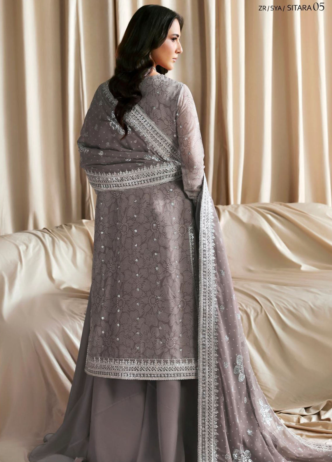 Siraya By Zarif Formal Embroidered Chiffon 3 Piece Unstitched Suit ZF26SPF D-ZR-SYA-05 SITARA Siraya By Zarif Formal Embroidered Chiffon 3 Piece Unstitched Suit ZF26SPF D-ZR-SYA-05 SITARA