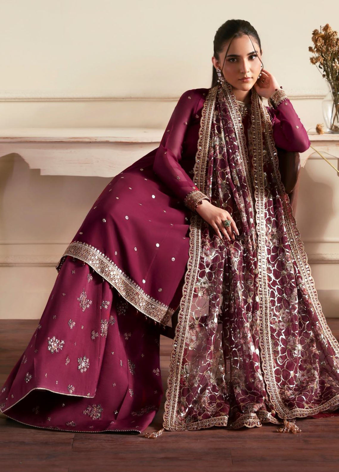 Siraya By Zarif Formal Embroidered Chiffon 3 Piece Unstitched Suit ZF26SPF D-ZR-SYA-08 ARASH Siraya By Zarif Formal Embroidered Chiffon 3 Piece Unstitched Suit ZF26SPF D-ZR-SYA-08 ARASH