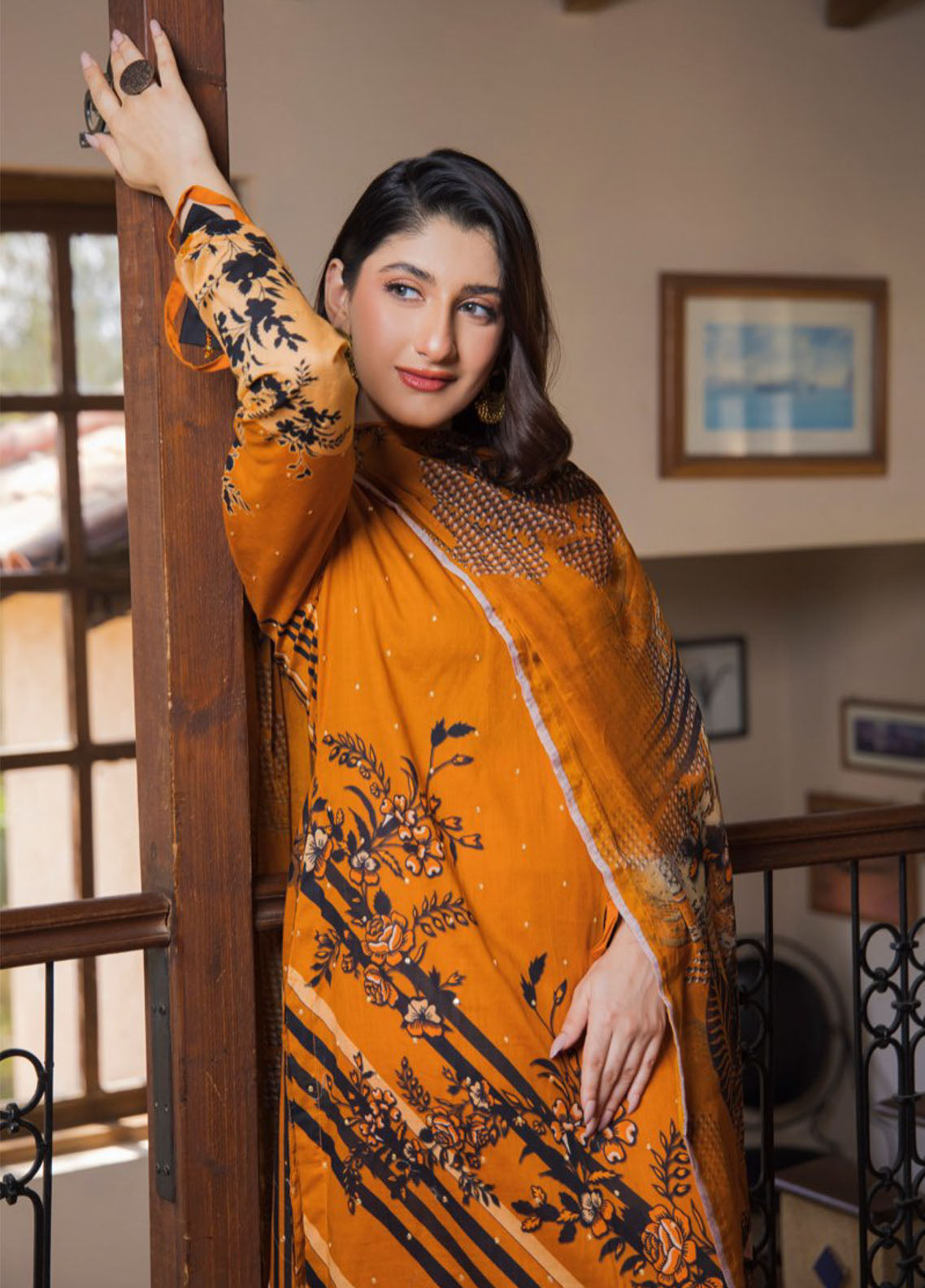 Sitara Gold By Schick Embroidered Lawn Unstitched 3 Piece Suit - SDH24SG 10 Sitara Gold By Schick Embroidered Lawn Unstitched 3 Piece Suit - SDH24SG 10