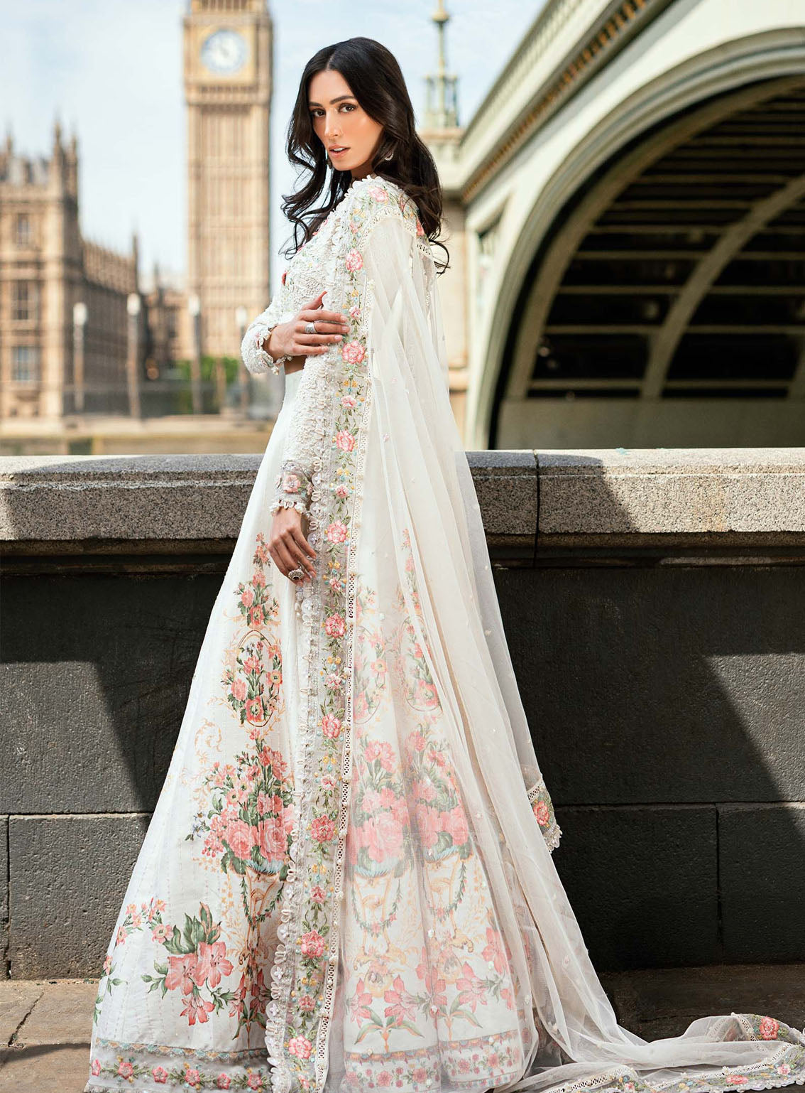 Soiree By Maria B Embroidered Raw Silk Suits Unstitched 3 Piece - MB25SF WF-09-02-White Soiree By Maria B Embroidered Raw Silk Suits Unstitched 3 Piece - MB25SF WF-09-02-White