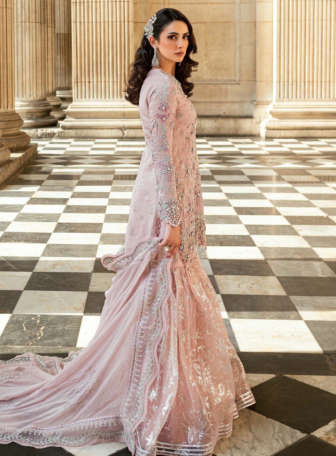Soiree By Maria B Embroidered Raw Silk Suits Unstitched 3 Piece - MB25SF WF-09-05-Nude Pink Soiree By Maria B Embroidered Raw Silk Suits Unstitched 3 Piece - MB25SF WF-09-05-Nude Pink